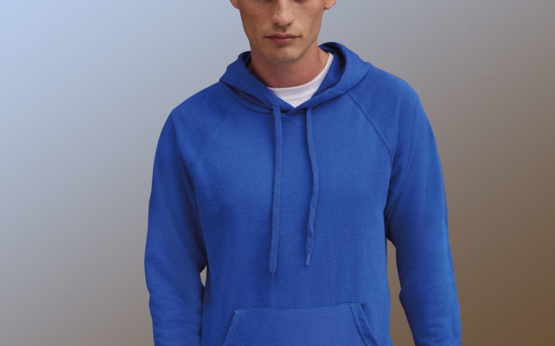 Felpa uomo leggera con cappuccio