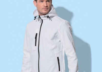 Softshell Active uomo con cappuccio